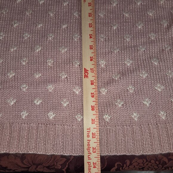 Lauren Ralph Lauren Dusty Rose Pink VINTAGE Handknit Sweater XL - Picture 6 of 6
